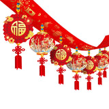 Maxbell Chinese New Year Banner Garland 2024 Hanging Decoration for Home Living Room Style H