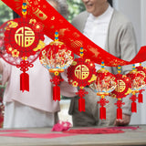 Maxbell Chinese New Year Banner Garland 2024 Hanging Decoration for Home Living Room Style H