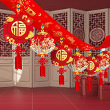 Maxbell Chinese New Year Banner Garland 2024 Hanging Decoration for Home Living Room Style H
