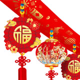 Maxbell Chinese New Year Banner Garland 2024 Hanging Decoration for Home Living Room Style H