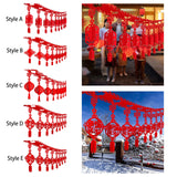 Maxbell Chinese New Year Banner Garland Pendants for Holidays Bedroom Indoor Outdoor Style A