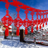 Maxbell Chinese New Year Banner Garland Pendants for Holidays Bedroom Indoor Outdoor Style D