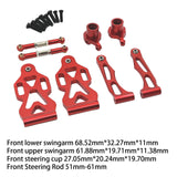 Maxbell RC Car Part Replacement Metal for 1/16 Scale RC Remote Control Car Hobby Car Red