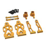 Maxbell RC Car Part Replacement Metal for 1/16 Scale RC Remote Control Car Hobby Car Golden