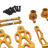 Maxbell RC Car Part Replacement Metal for 1/16 Scale RC Remote Control Car Hobby Car Golden