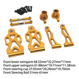 Maxbell RC Car Part Replacement Metal for 1/16 Scale RC Remote Control Car Hobby Car Golden