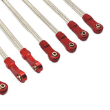 Maxbell 10Pcs RC Steering Servo Link Upgrades Kits for R1003 1:12 Scale RC Hobby Car Red