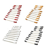 Maxbell 10Pcs RC Steering Servo Link Upgrades Kits for R1003 1:12 Scale RC Hobby Car Red