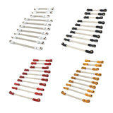 Maxbell 10Pcs RC Steering Servo Link Upgrades Kits for R1003 1:12 Scale RC Hobby Car Red