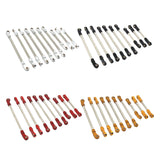 Maxbell 10Pcs RC Steering Servo Link Upgrades Kits for R1003 1:12 Scale RC Hobby Car Red