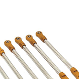 Maxbell 10Pcs RC Steering Servo Link Upgrades Kits for R1003 1:12 Scale RC Hobby Car Gold