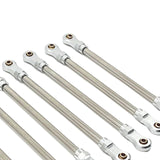 Maxbell 10Pcs RC Steering Servo Link Upgrades Kits for R1003 1:12 Scale RC Hobby Car Silver