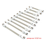 Maxbell 10Pcs RC Steering Servo Link Upgrades Kits for R1003 1:12 Scale RC Hobby Car Silver