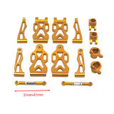 Maxbell RC Front Rear Swing Arm Steering Cup Parts Set for 16104 Q117A 1:16 Scale RC Gold