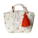 Maxbell Lunch Box Easy to Carry Portable Lunch Container Bag for Beach Travel Office Apricot