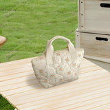 Maxbell Lunch Box Easy to Carry Portable Lunch Container Bag for Beach Travel Office Apricot