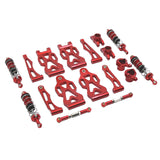 Maxbell 1/16 RC Car Upgraded Metal Parts Front Lower Swing Arms for Q141 16103 Q117C Red