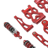 Maxbell 1/16 RC Car Upgraded Metal Parts Front Lower Swing Arms for Q141 16103 Q117C Red