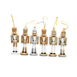 Maxbell 6x Christmas Nutcracker 13cm Wooden for Spring Festival Scene Layout Wedding