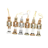Maxbell 6x Christmas Nutcracker 13cm Wooden for Spring Festival Scene Layout Wedding