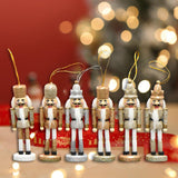 Maxbell 6x Christmas Nutcracker 13cm Wooden for Spring Festival Scene Layout Wedding