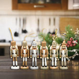 Maxbell 6x Christmas Nutcracker 13cm Wooden for Spring Festival Scene Layout Wedding