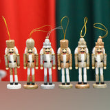 Maxbell 6x Christmas Nutcracker 13cm Wooden for Spring Festival Scene Layout Wedding