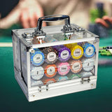 Maxbell Chips Case Holds 600 Chips with 6 Chip Racks for Drinking Props Parties