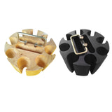 Maxbell Chip Carousel Case Round Sturdy with Handle Casino Token Case Chip Turntable brown