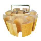 Maxbell Chip Carousel Case Round Sturdy with Handle Casino Token Case Chip Turntable brown