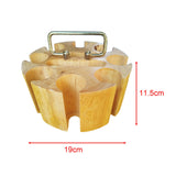 Maxbell Chip Carousel Case Round Sturdy with Handle Casino Token Case Chip Turntable brown
