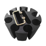 Maxbell Chip Carousel Case Round Sturdy with Handle Casino Token Case Chip Turntable black