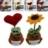 Maxbell Funny Positive Knitting Doll Crochet Ornament for Cafe Living Room Farmhouse Heart