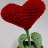 Maxbell Funny Positive Knitting Doll Crochet Ornament for Cafe Living Room Farmhouse Heart