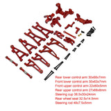 Maxbell 1/16 RC Cars Metal Spare Parts Accessory for 16207 16208 16209 16210 DIY Red