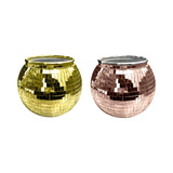 Maxbell Disco Ball Mirror Ice Bucket Keep Ice Cooling Longer Glass Drinkware for BBQ Gold
