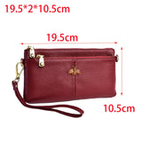 Maxbell Women Wallet Casual Stylish Card Case Handbag with Wrist Strap Party Camping red