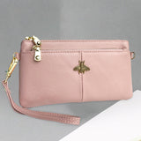 Maxbell Women Wallet Casual Stylish Card Case Handbag with Wrist Strap Party Camping Pink