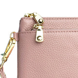 Maxbell Women Wallet Casual Stylish Card Case Handbag with Wrist Strap Party Camping Pink