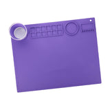Maxbell Silicone Painting Mat with Cup 19.69"x15.75" Silicone Art Mat for Art Create Violet