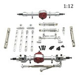 Maxbell RC Car Accessory Front and Rear Assembly Kits for MN82 LC79 MN78 1/12 RC Car Argent