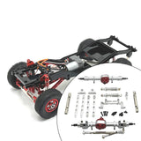 Maxbell RC Car Accessory Front and Rear Assembly Kits for MN82 LC79 MN78 1/12 RC Car Argent