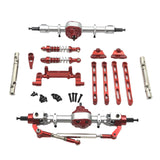 Maxbell RC Car Accessory Front and Rear Assembly Kits for MN82 LC79 MN78 1/12 RC Car Red