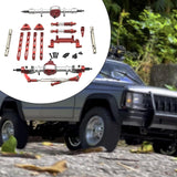 Maxbell RC Car Accessory Front and Rear Assembly Kits for MN82 LC79 MN78 1/12 RC Car Red