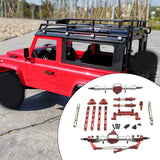 Maxbell RC Car Accessory Front and Rear Assembly Kits for MN82 LC79 MN78 1/12 RC Car Red