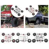 Maxbell RC Car Accessory Durable Spare Accessory Kits for MN82 LC79 MN78 1/12 RC Car Black