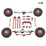 Maxbell RC Car Accessory Durable Spare Accessory Kits for MN82 LC79 MN78 1/12 RC Car Red