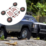 Maxbell RC Car Accessory Durable Spare Accessory Kits for MN82 LC79 MN78 1/12 RC Car Red