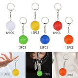 Maxbell 12Pcs Pickleball Keychain Hanging Toy Metal Keyring for Backpack Purse Decor White