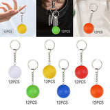 Maxbell 12Pcs Pickleball Keychain Hanging Toy Metal Keyring for Backpack Purse Decor White